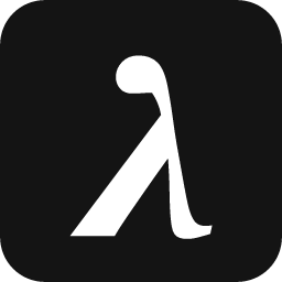clod icon: a white lambda on black